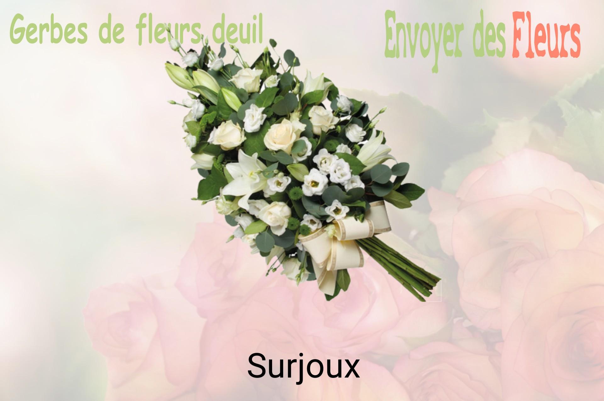 Gerbe de fleurs de deuil livrée à Surjoux